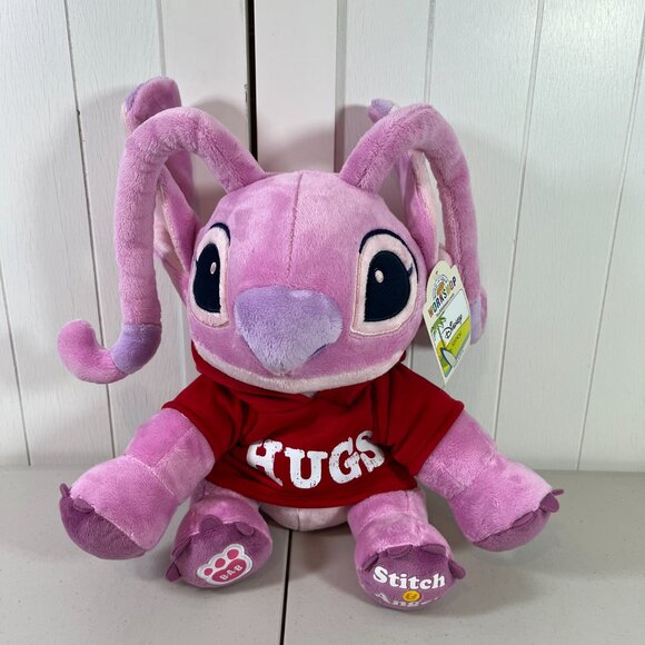 Build-A-Bear Other - NEW Build a Bear Disney Angel from Stitch Movie w/ Red Hugs Hoodie Sweater